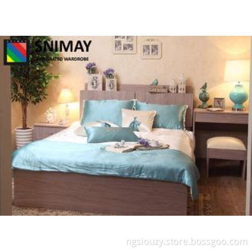 Customize E1 Grade MDF Modern Bed Sets Wooden Living Room F
